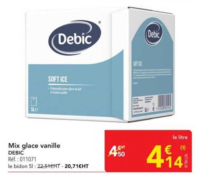 Mix glace vanille DEBIC