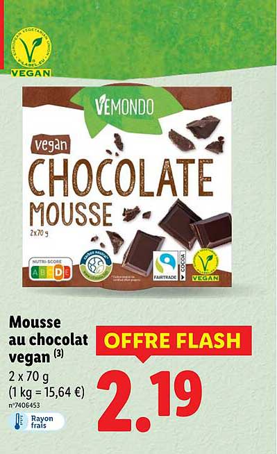 Mousse au chocolat vegan