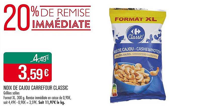 Noix de Cajou Carrefour Classic
