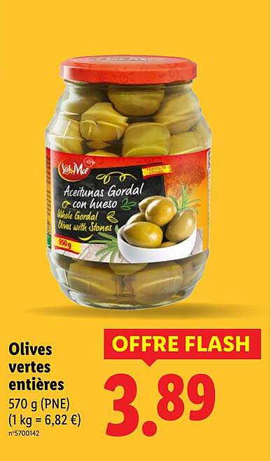 Olives vertes entières