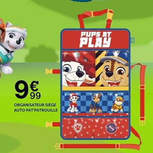 ORGANISATEUR SIÈGE AUTO PAT'PATROUILLE