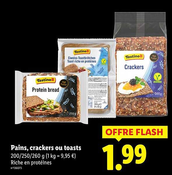 Pains, crackers ou toasts