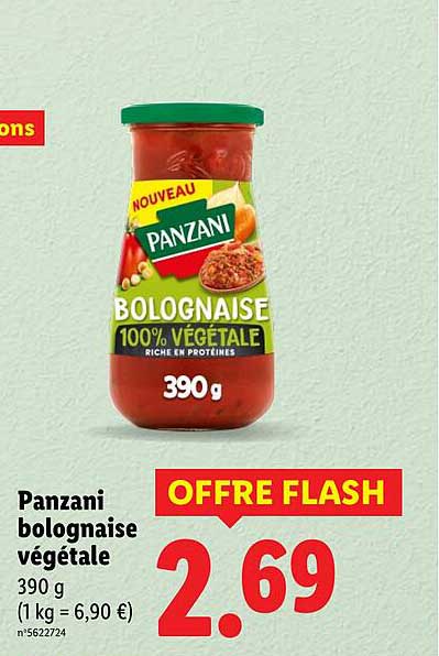 Panzani bolognaise végétale 390 g