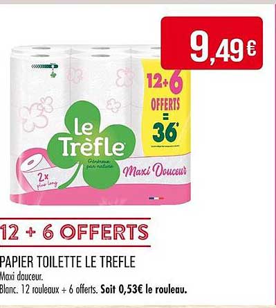 PAPIER TOILETTE LE TREFLE
