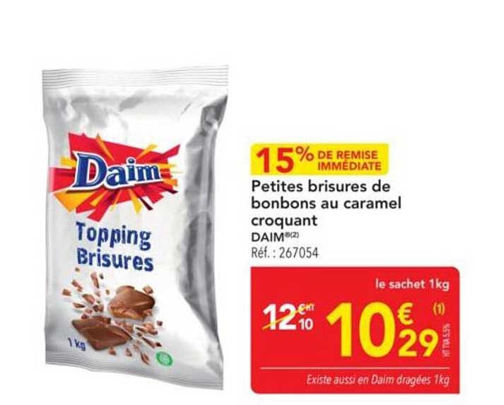 Petites brisures de bonbons au caramel croquant