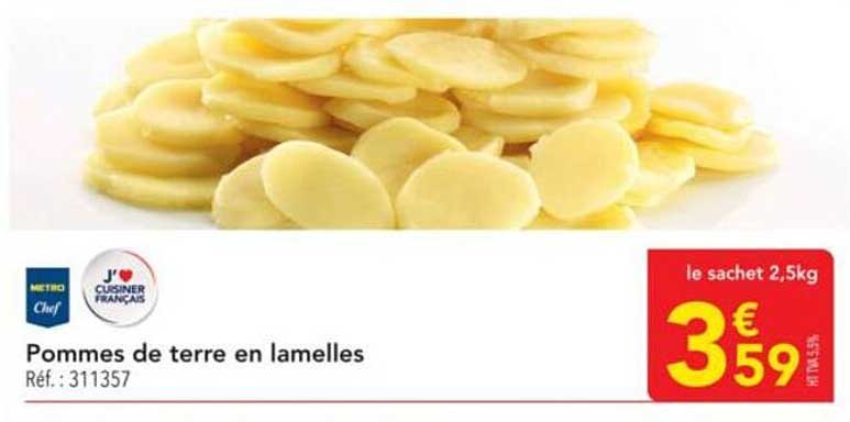 Pommes de terre en lamelles