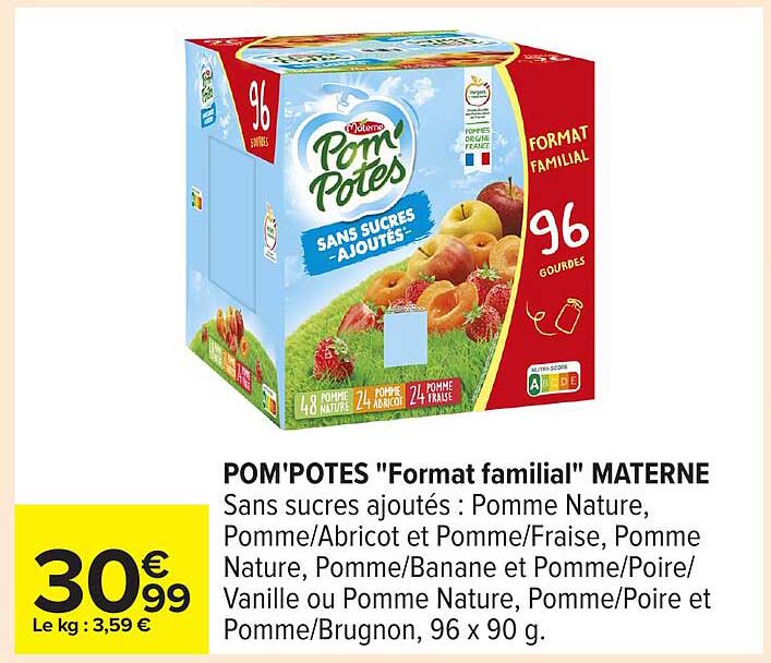 POM'POTES "Format familial" MATERNE