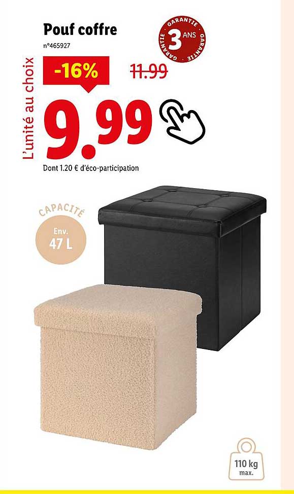 Pouf coffre