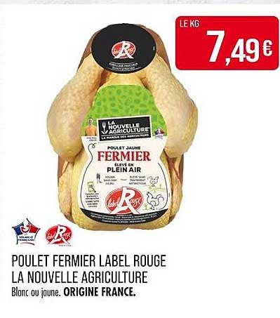 POULET FERMIER LABEL ROUGE LA NOUVELLE AGRICULTURE