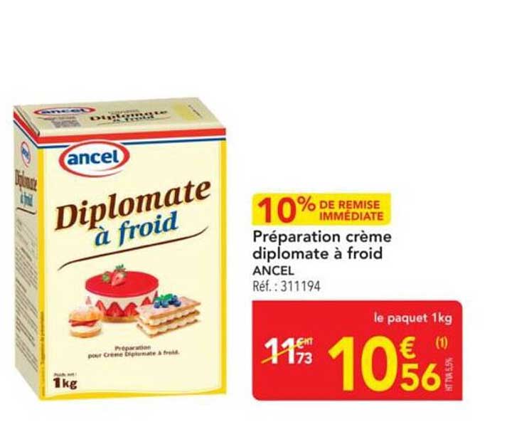 Préparation crème diplomate à froid