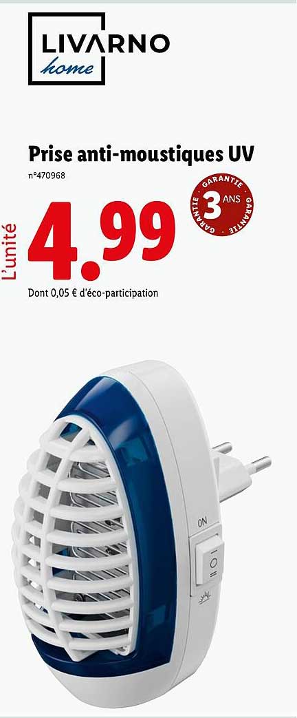 Prise anti-moustiques UV