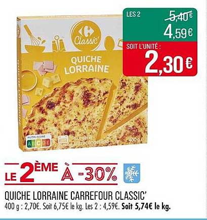QUICHE LORRAINE CARREFOUR CLASSIC’