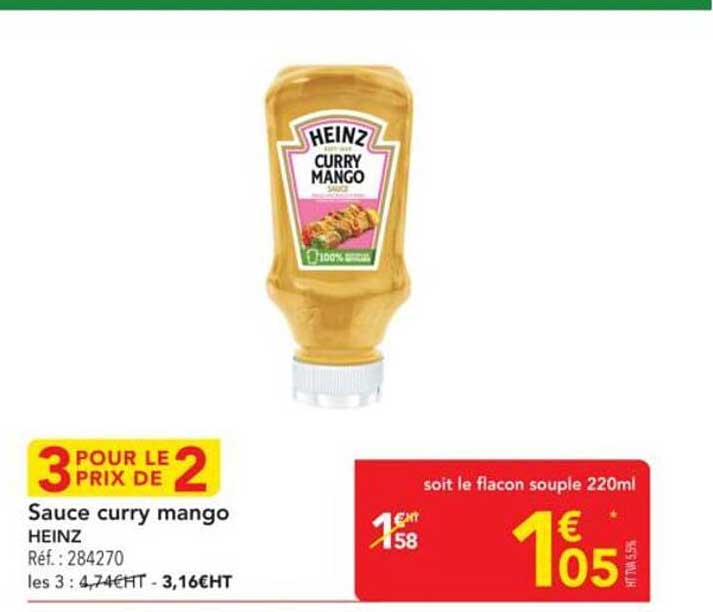 Sauce curry mango HEINZ
