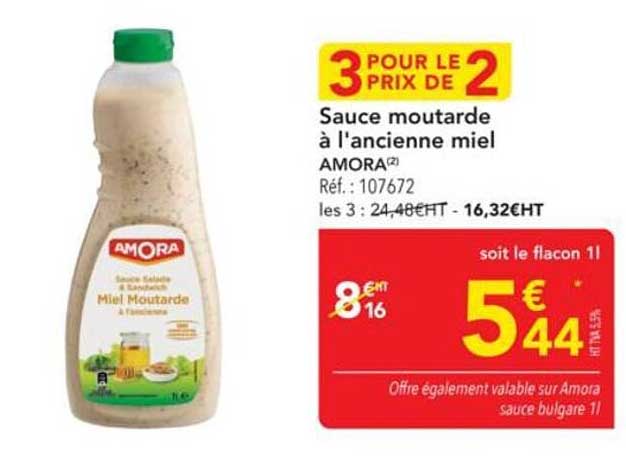 Sauce moutarde à l'ancienne miel AMORA