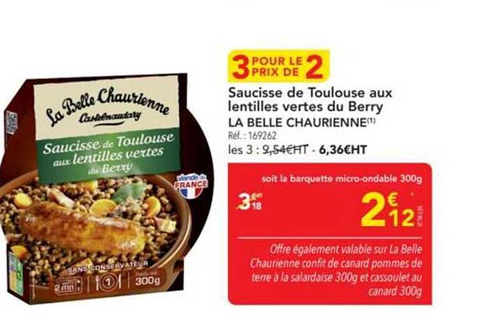 Saucisse de Toulouse aux lentilles vertes du Berry