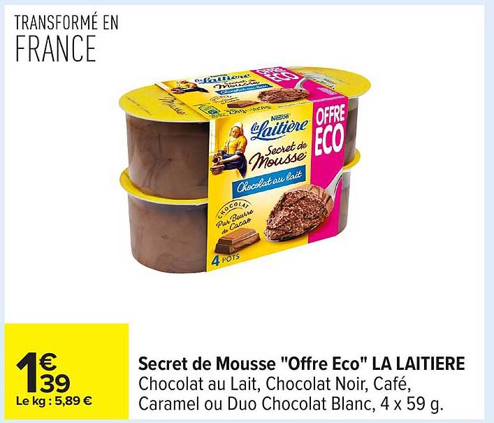 Secret de Mousse "Offre Eco" LA LAITIERE