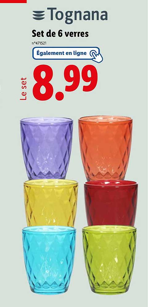 Set de 6 verres
