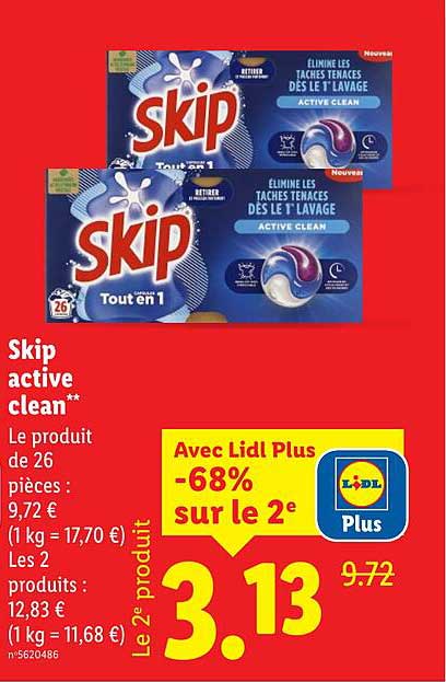 Skip active clean**