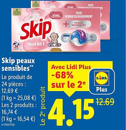 Skip peaux sensibles