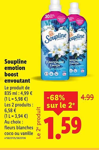 Soupline emotion boost envoûtant