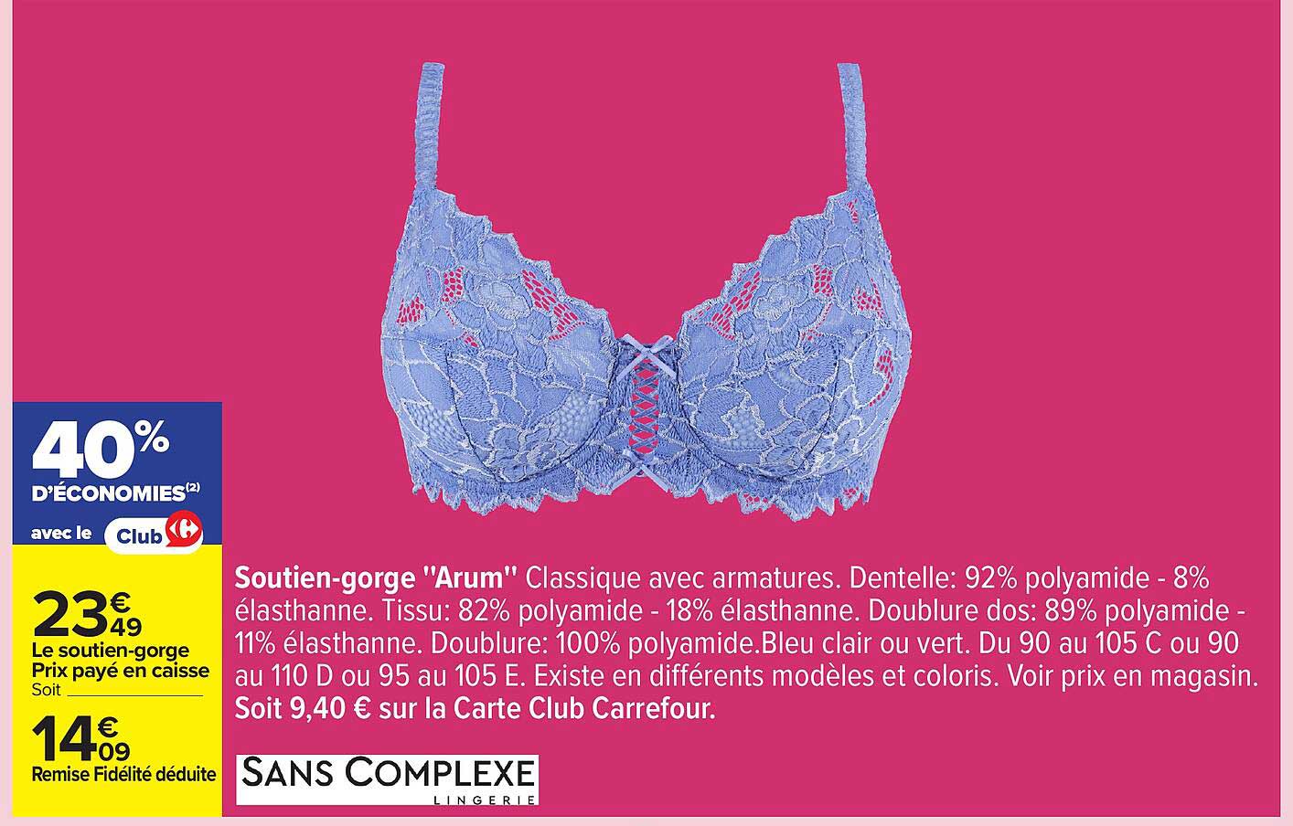 Soutien-gorge "Arum" Classique avec armatures.