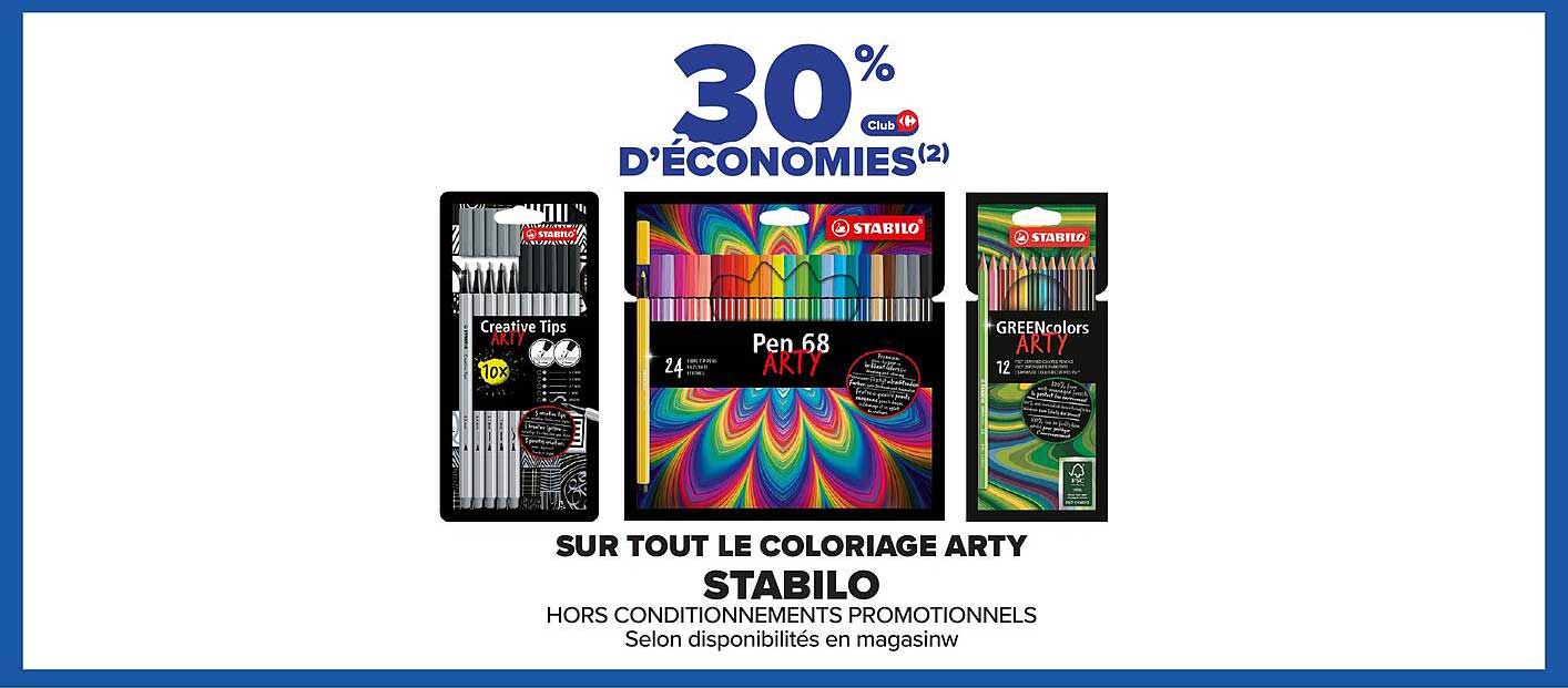 SUR TOUT LE COLORIAGE ARTY STABILO