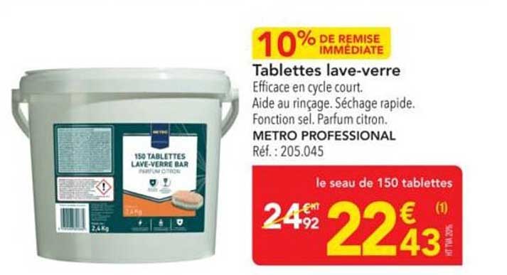 Tablettes lave-verre