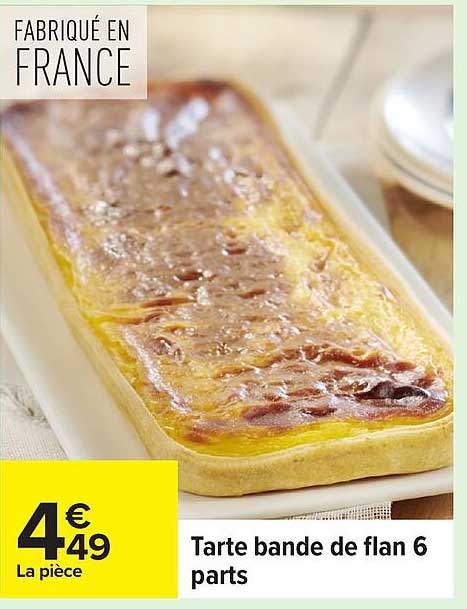 Tarte bande de flan 6 parts