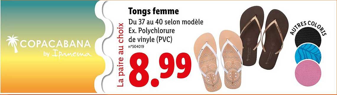 Tongs femme