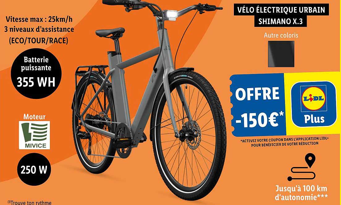 VÉLO ÉLECTRIQUE URBAIN SHIMANO X.3