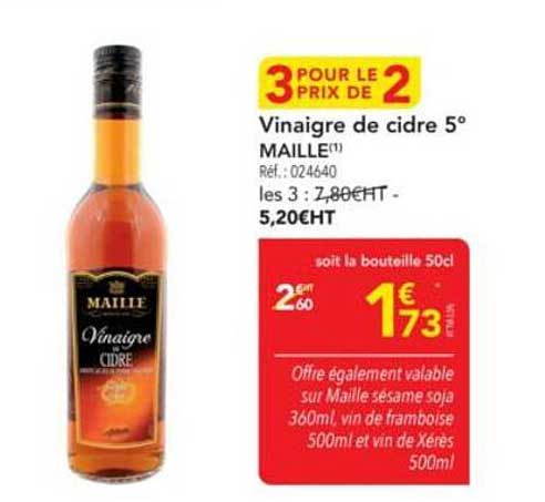 Vinaigre de cidre 5° MAILLE