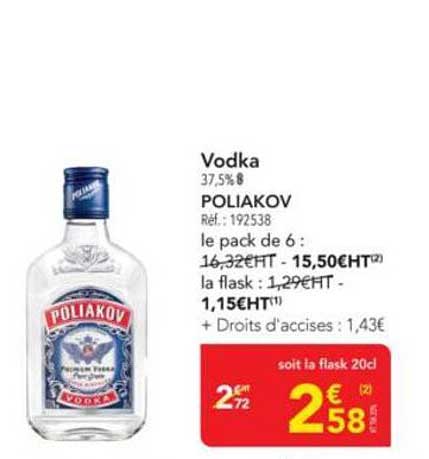 Vodka POLIAKOV 37,5% 8