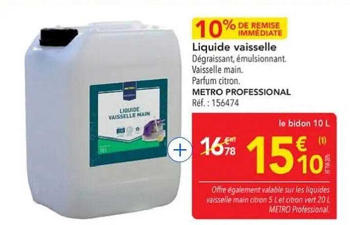 10% DE REMISE IMMÉDIATE Liquide vaisselle