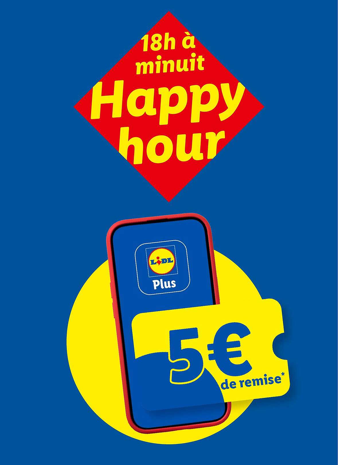 18h à minuit Happy hour