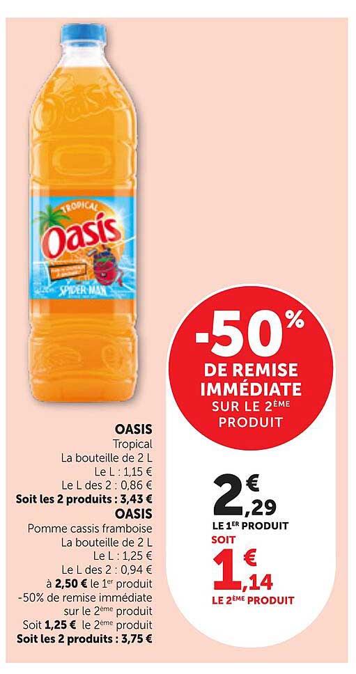 -50% DE REMISE IMMÉDIATE SUR LE 2ÈME PRODUIT