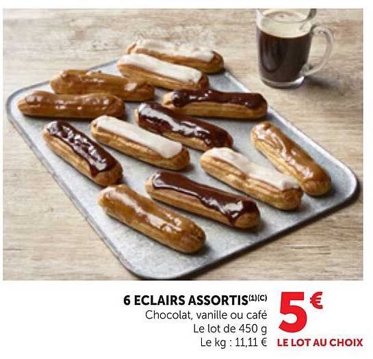 6 ECLAIRS ASSORTIS