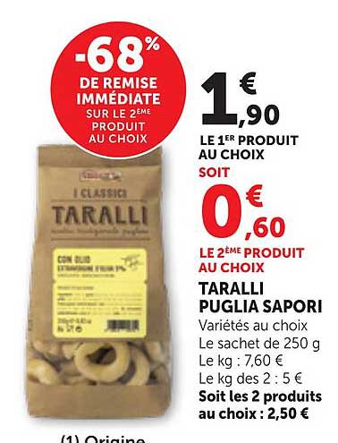-68% DE REMISE IMMÉDIATE SUR LE 2ÈME PRODUIT AU CHOIX