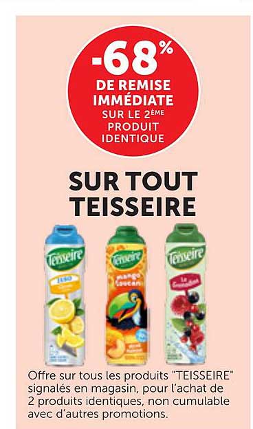 -68% DE REMISE IMMÉDIATE SUR LE 2ÈME PRODUIT IDENTIQUE