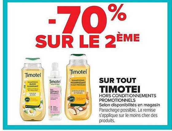 -70% SUR LE 2ÈME SUR TOUT TIMOTEI