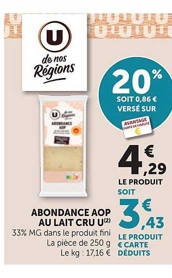 ABONDANCE AOP AU LAIT CRU