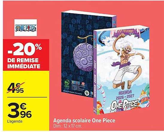 Agenda scolaire One Piece