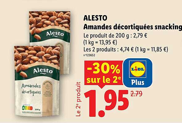 ALESTO Amandes décortiquées smacking