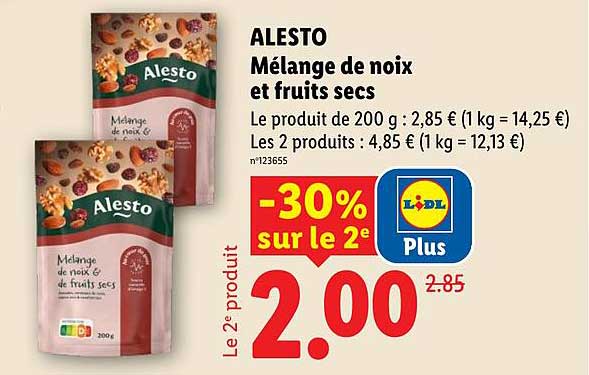 ALESTO Mélange de noix et fruits secs