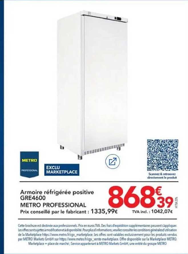 Armoire réfrigérée positive GRE4600 METRO PROFESSIONAL