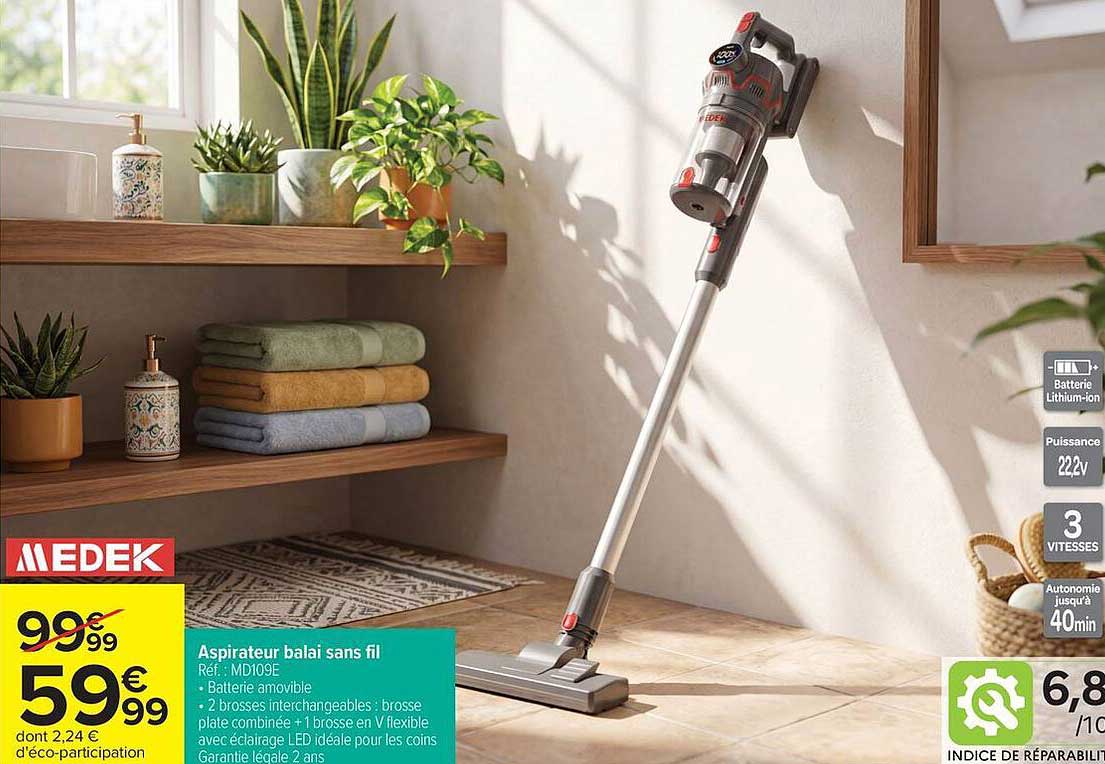 Aspirateur balai sans fil