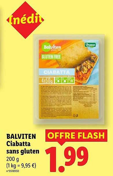 BALVITEN Ciabatta sans gluten
