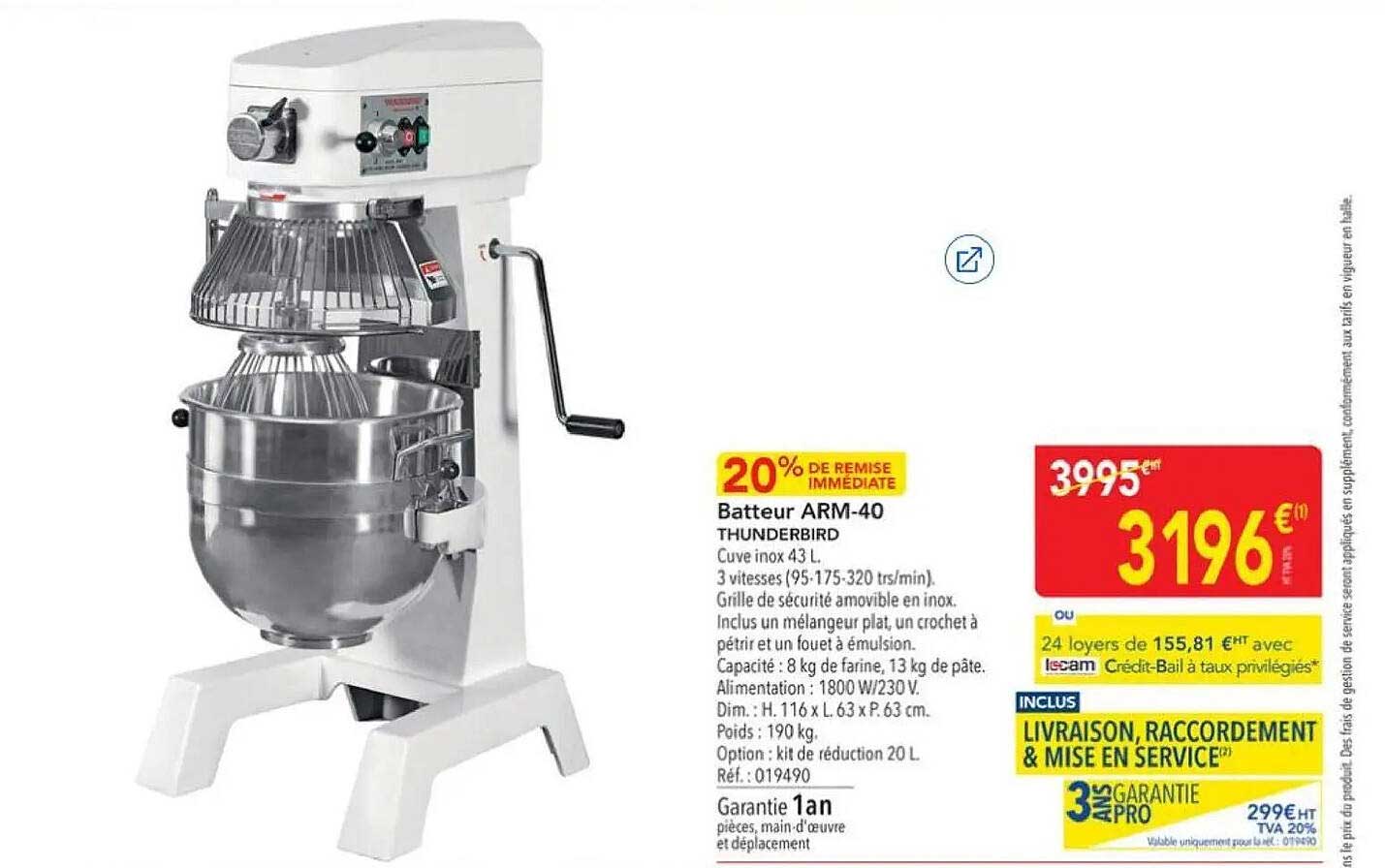 Batteur ARM-40 THUNDERBIRD