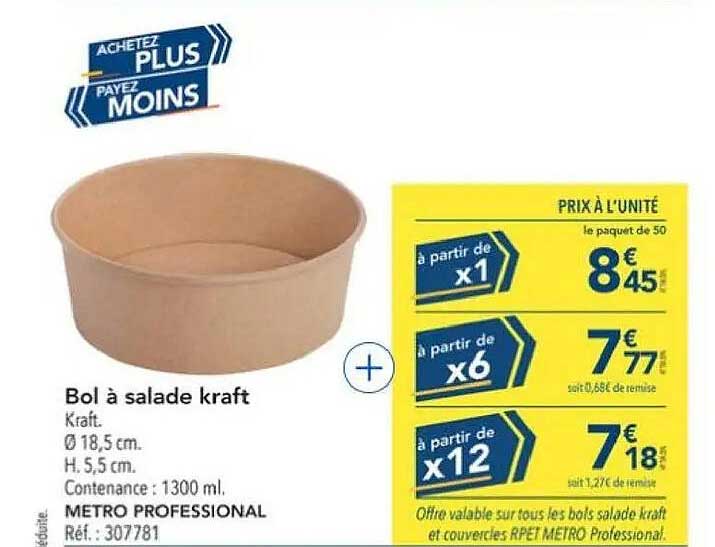 Bol à salade kraft