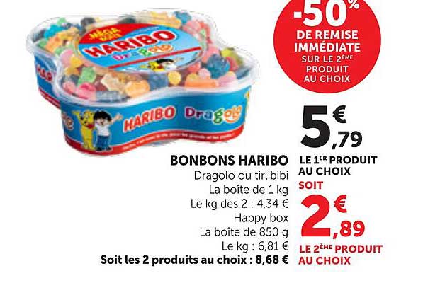 BONBONS HARIBO Dragolo ou tirlibibi