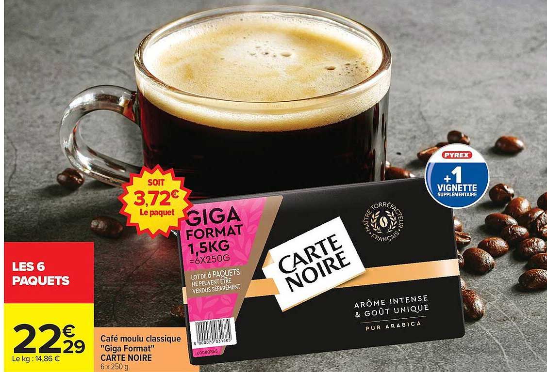 Café moulu classique "Giga Format" CARTE NOIRE